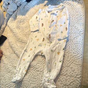 (3m) White Baby One Piece, Golf motif, PIMA COTTON